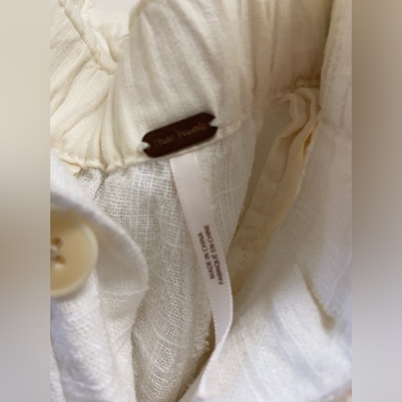 Free people white linen pants extra small women’s - Picture 7 of 13